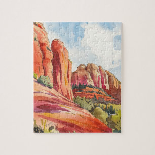 Red Rock, Sedona, Arizona, Modern art Jigsaw Puzzle