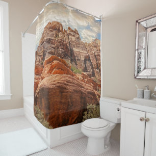 red rock shower curtain