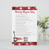 Red Rock Star Baby Shower Nursery Rhyme Quiz (Standing Front)