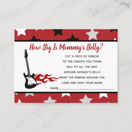 Red Rock Star How Big Is Mommys Belly Boy Game Enclosure Card