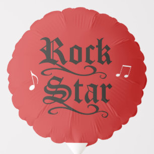 Red Rock Star Rock a Bye Music Balloon