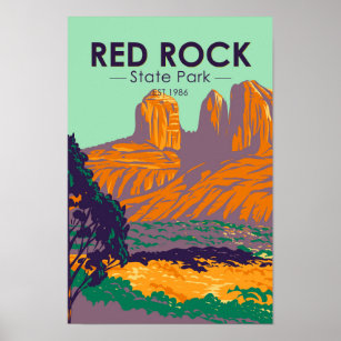Red Rock State Park Arizona Vintage  Poster