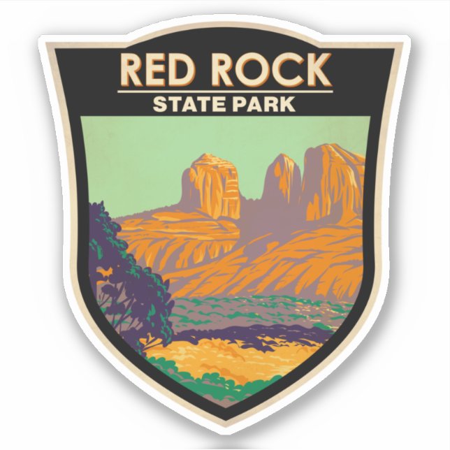 Red Rock State Park Arizona Vintage Sticker (Front)