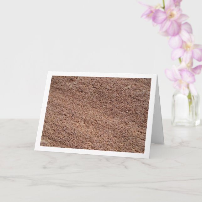 Red Rock, Stone Background Card (Orchid)