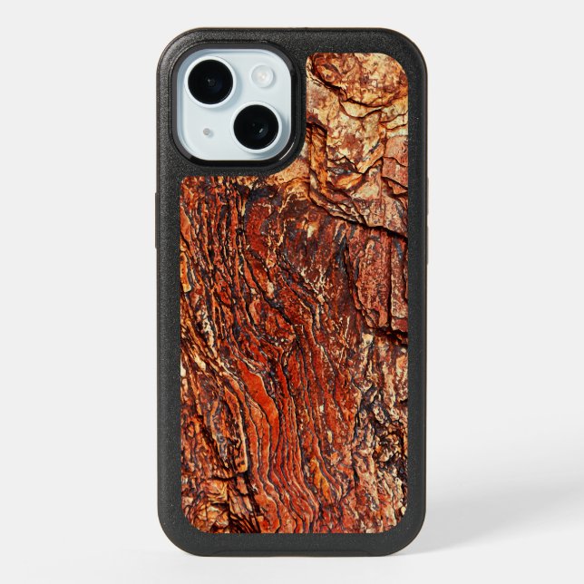 Red Rock Texture iPhone 15 Case (Back)