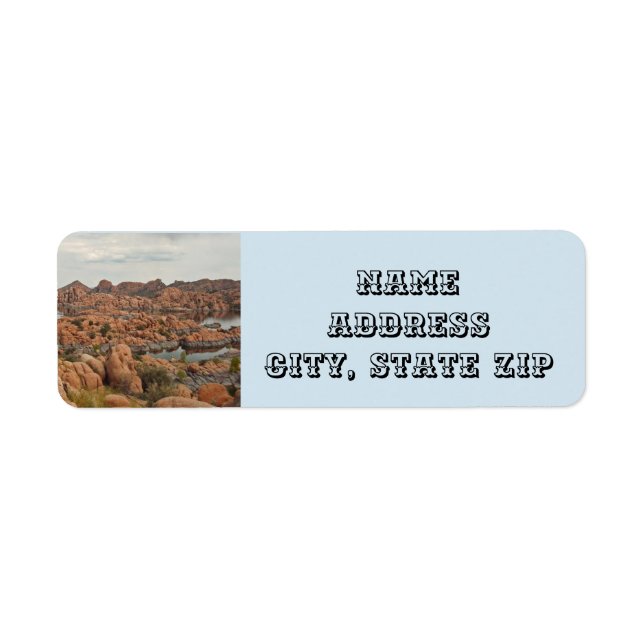 Red Rock Watson Lake Southwest Landscape Label (Front)