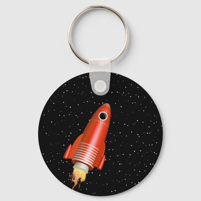 Red Rocket Keychain (Front)