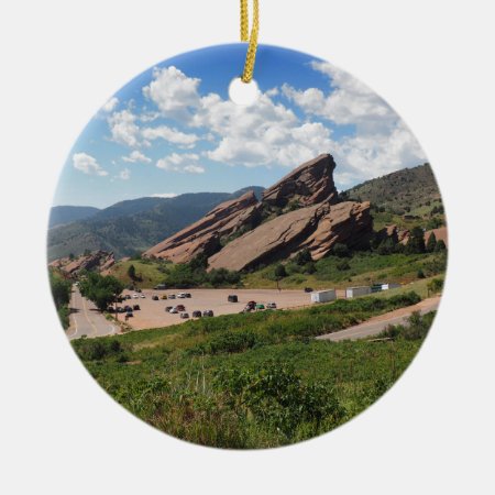 Red Rocks Ampitheatre In Morrison Colorado Ceramic Ornament