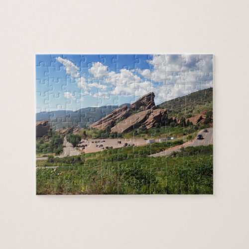 red rocks ampitheatre in Morrison Colorado Jigsaw Puzzle
