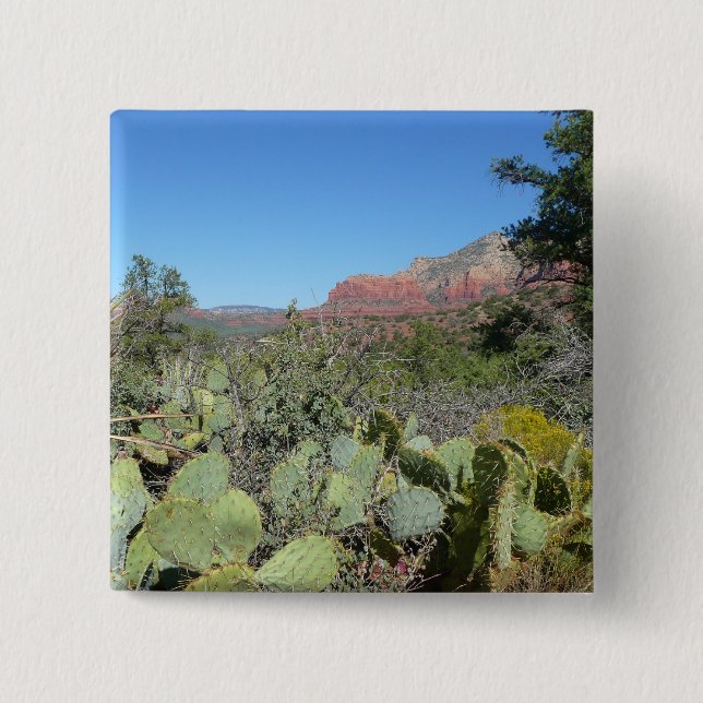Red Rocks and Cacti I Button (Front)