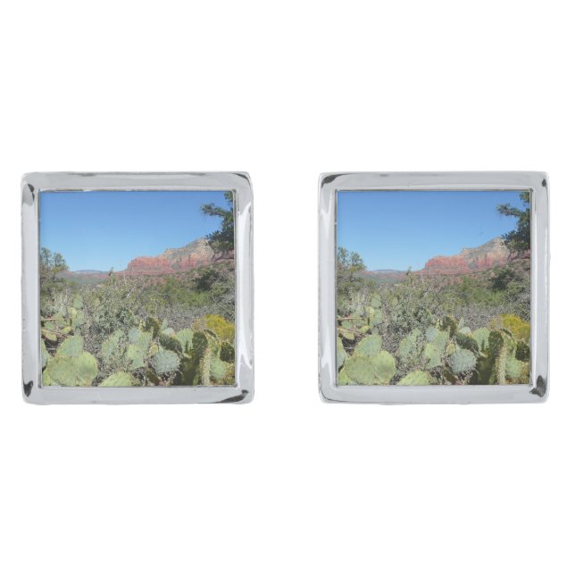 Red Rocks and Cacti I Cufflinks (Front)