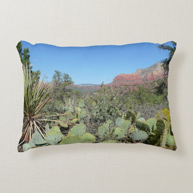 Red Rocks and Cacti I Decorative Pillow (Front)