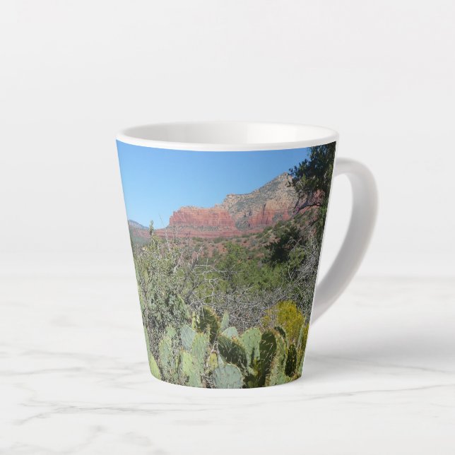 Red Rocks and Cacti I Latte Mug (Right Angle)