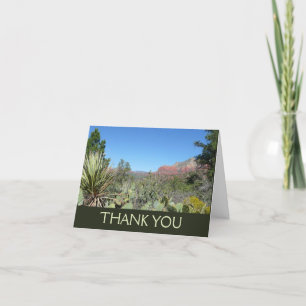 Red Rocks and Cacti I Letterpress Thank You Card