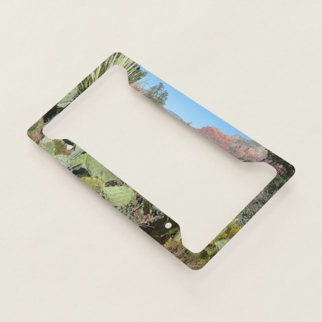 Red Rocks and Cacti I License Plate Frame (3/4)