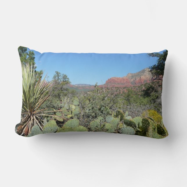 Red Rocks and Cacti I Lumbar Pillow (Front)