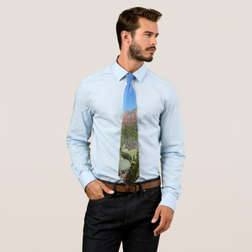 Red Rocks and Cacti I Neck Tie