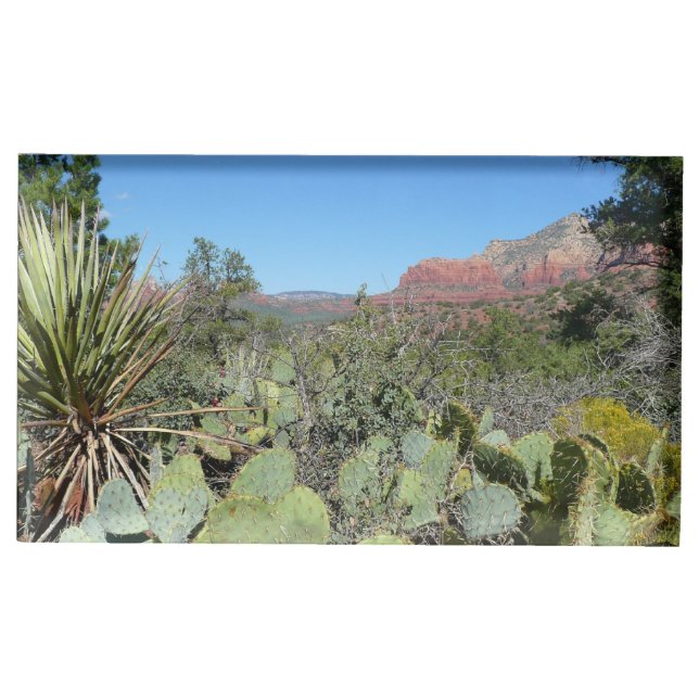 Red Rocks and Cacti I Place Card Holder (Front)