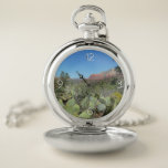 Red Rocks and Cacti I Pocket Watch