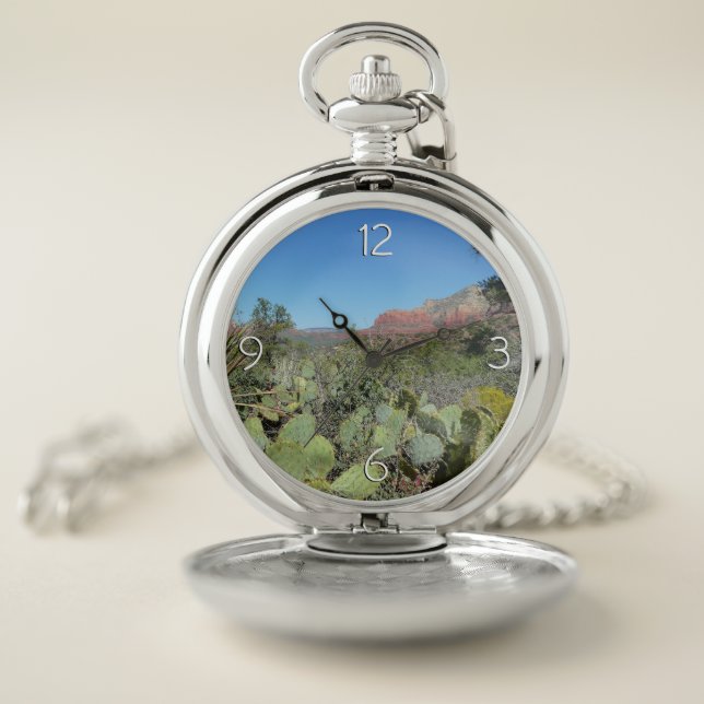 Red Rocks and Cacti I Pocket Watch (Inside)