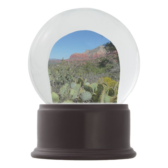 Red Rocks and Cacti I Snow Globe (Front)