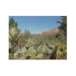 Red Rocks and Cacti I Wood Poster