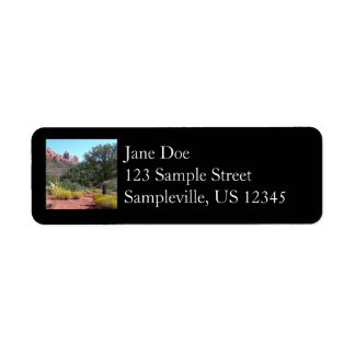 Red Rocks and Cacti II in Sedona Arizona Label