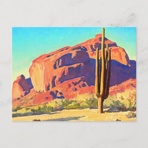 Red Rocks and Cactus 1945 by Maynard Dixon Postcard