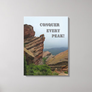 Red Rocks Ascent: Conquer Every Peak Canvas Print