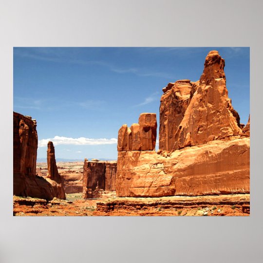 Red Rocks At Arches National Park Poster Zazzle Red Rocks At Arches National Park Poster