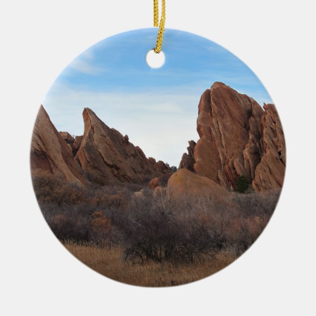 Red Rocks at Roxburough Ceramic Ornament (Front)