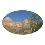 Red Rocks at Zion National Park Photography Oval Sticker
