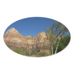 Red Rocks at Zion National Park Photography Oval Sticker