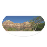 Red Rocks at Zion National Park Photography Oval Sticker