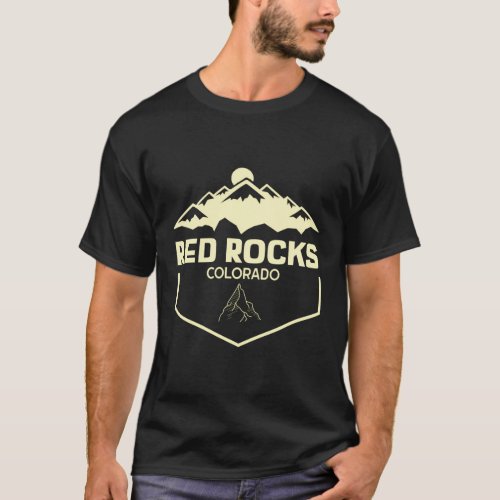 Red Rocks Colorado Beautiful Rocky Mountains T_Shirt