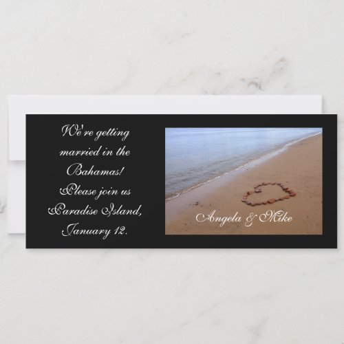 Red Rocks Heart in the Sand Invitations