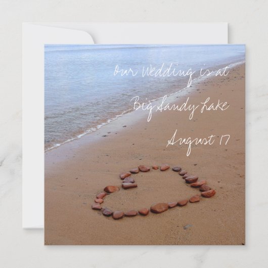 Red Rocks Heart on the Sandy Beach (Front)