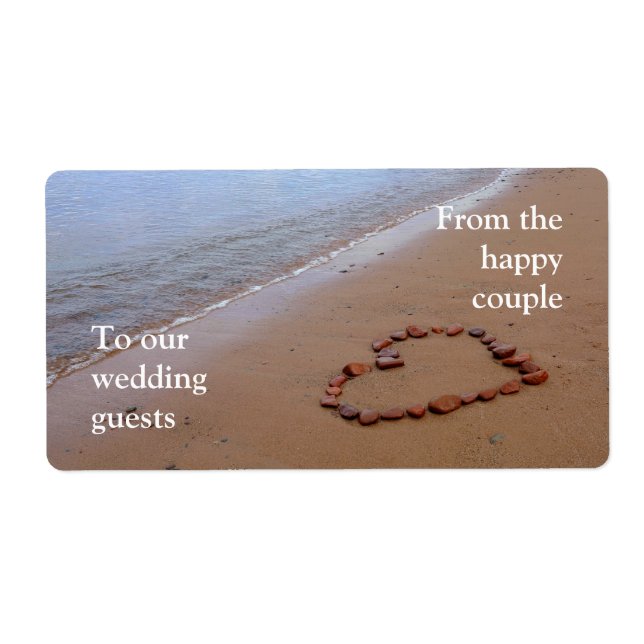 Red Rocks Heart on the Sandy Beach Label (Front)