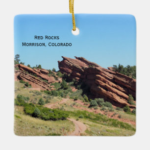 Red Rocks in Morrison, Colorado Ceramic Ornament
