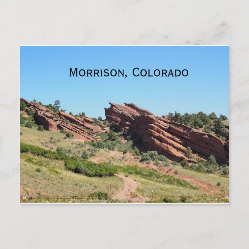 red rocks in Morrison Colorado Postcard