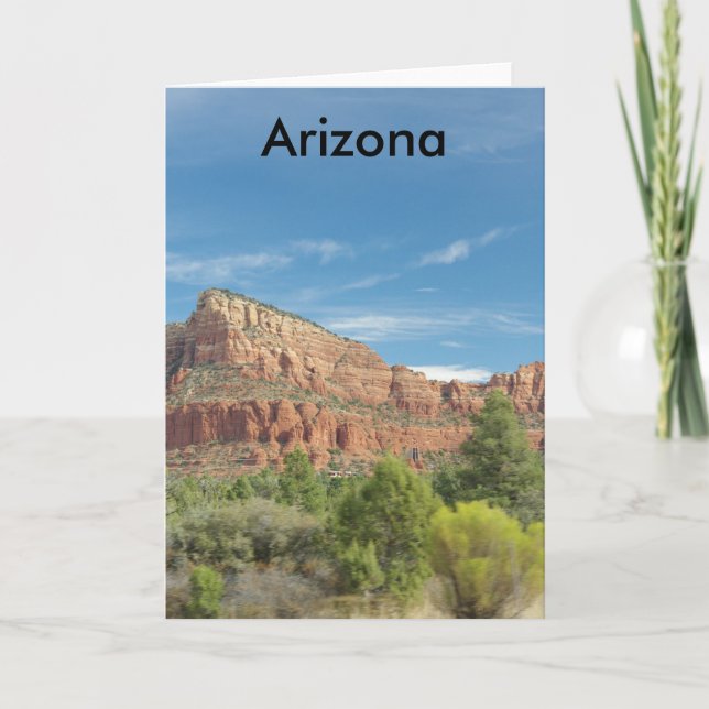 Red rocks in Sedona Card (Front)