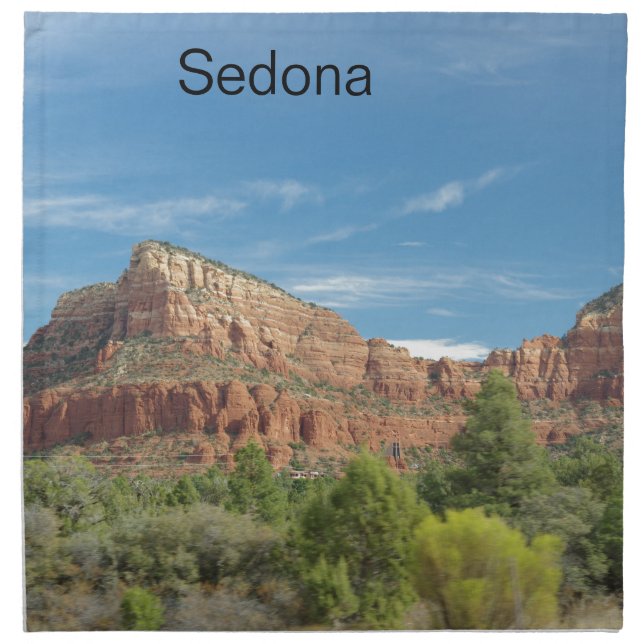 Red rocks in Sedona Cloth Napkin (Front)