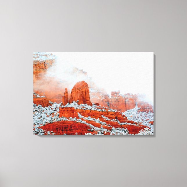 red rocks in snow wrapped canvas (Front)