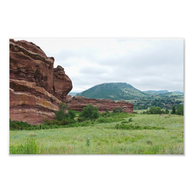Red Rocks Park and Mountain Range Photo Print (Front)