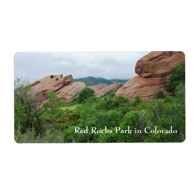 Red Rocks Ridge Mountains and Valley Label (Front)