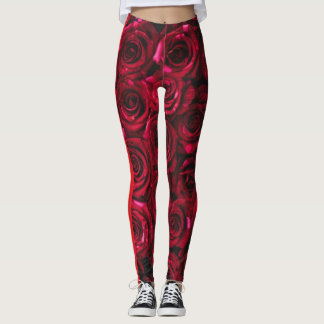 Red roes leggings