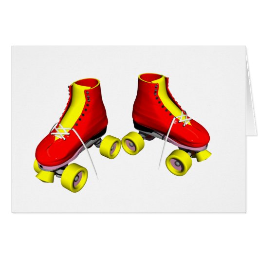 Red Roller Skates Cards (Front Horizontal)