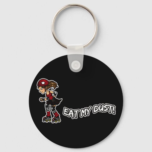 Red Rollerderby jammer Keychain (Front)