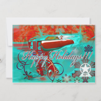 Red Rolls Royce Christmas #2 Holiday Card