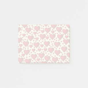 Red Romantic Hearts Pattern Post-it Notes